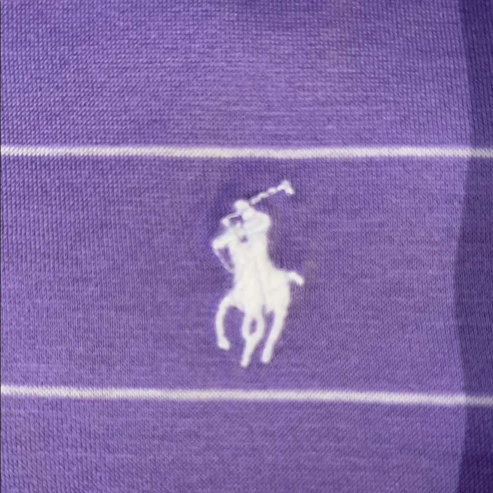 Polo by Ralph Lauren Purple Striped Polo Shirt XL - Picture 4 of 6